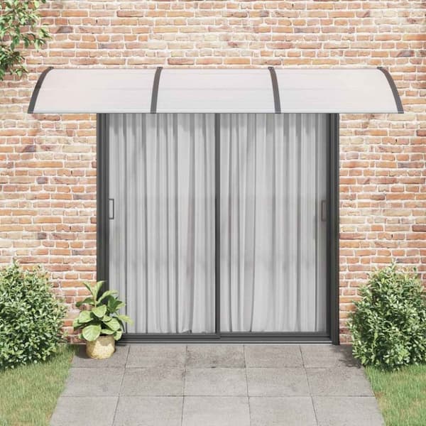 vidaXL Skjermtak svart 300x100 cm polykarbonat
