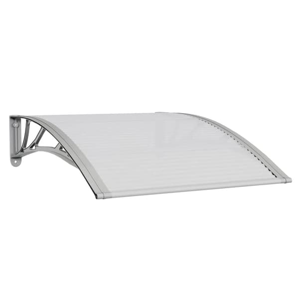 vidaXL dørbaldakin 100x75 cm polycarbonat grå og transparent