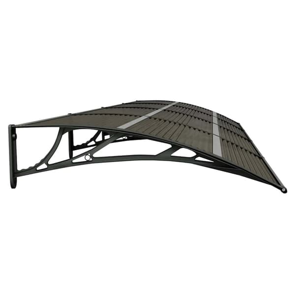 vidaXL Entrétak svart 400x100 cm polykarbonat