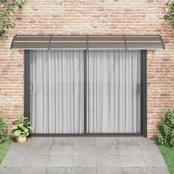 vidaXL Skjermtak svart 350x100 cm polykarbonat