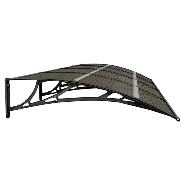 vidaXL Skjermtak svart 350x100 cm polykarbonat