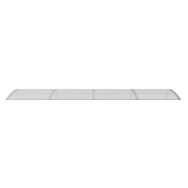 vidaXL Skjermtak grå og gjennomsiktig 350x75 cm polykarbonat
