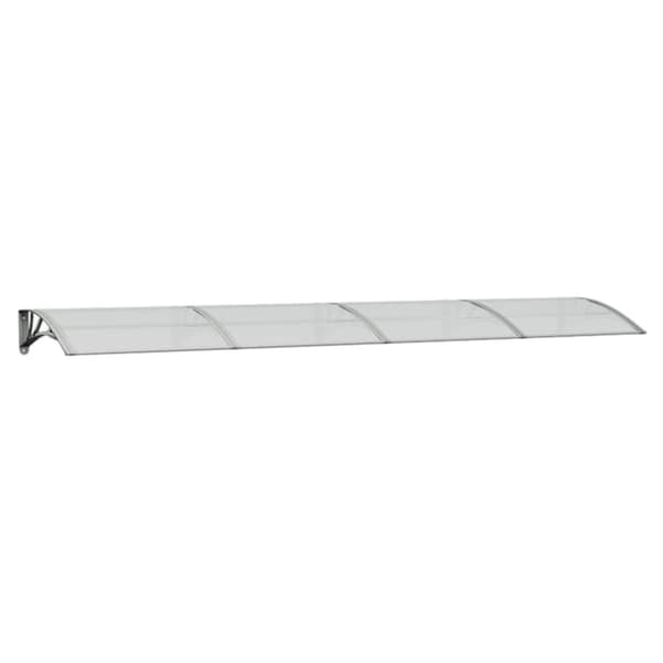 vidaXL Skjermtak grå og gjennomsiktig 350x75 cm polykarbonat