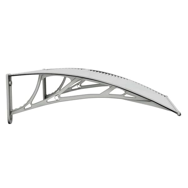 vidaXL Entrétak grå och transparent 80x75 cm polykarbonat