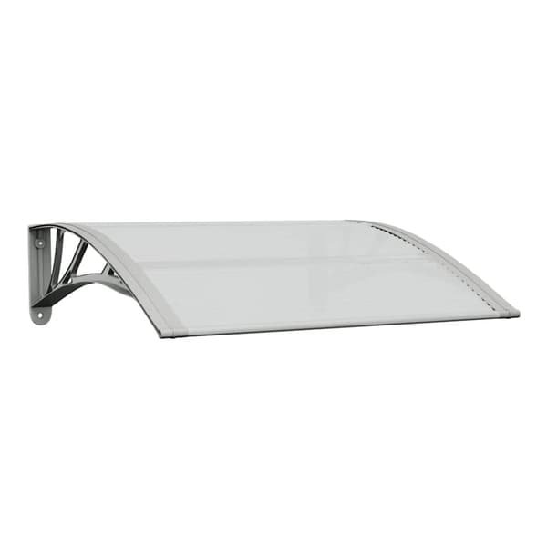 vidaXL Entrétak grå och transparent 80x75 cm polykarbonat