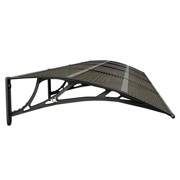 vidaXL Skjermtak svart 400x75 cm polykarbonat