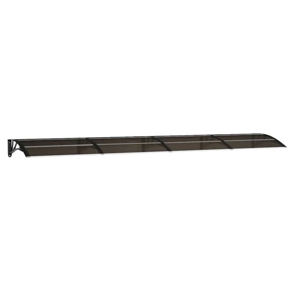 vidaXL Skjermtak svart 400x75 cm polykarbonat