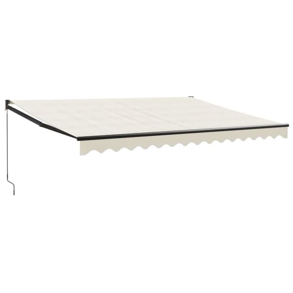 vidaXL foldemarkise manuel betjening 4x3 m stof aluminium creme