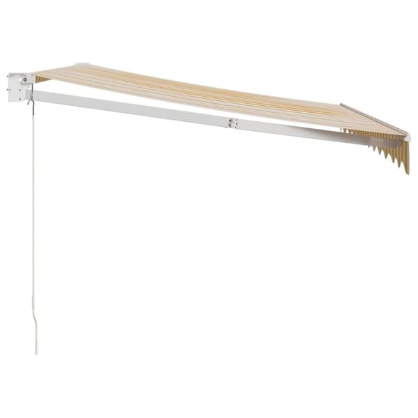 vidaXL Sisäänkelattava markiisi keltavalk. 3,5x2,5 m kangas/alumiini
