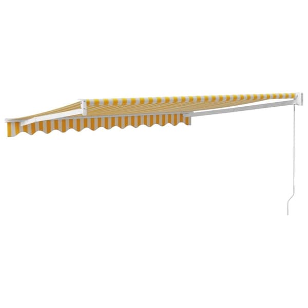 vidaXL Sisäänkelattava markiisi keltavalk. 3,5x2,5 m kangas/alumiini