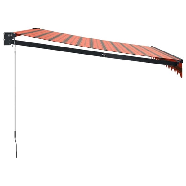 vidaXL foldemarkise 3,5x2,5 m stof og aluminium orange og brun