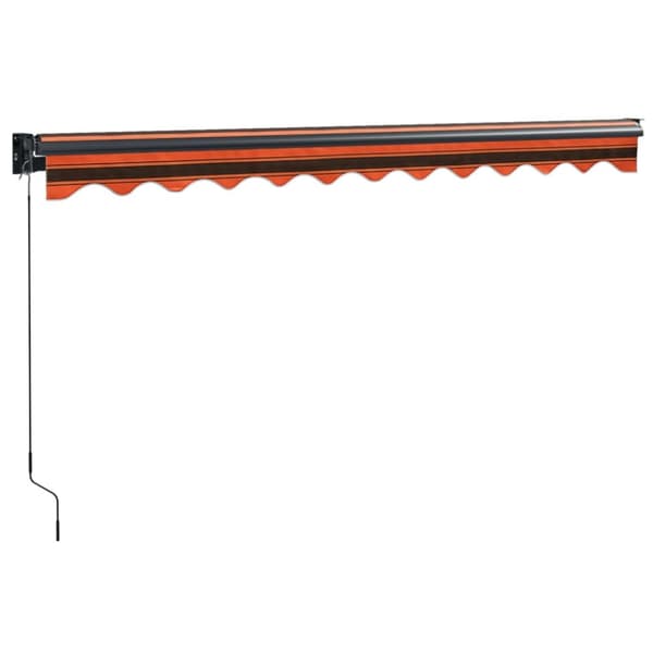 vidaXL foldemarkise 3,5x2,5 m stof og aluminium orange og brun