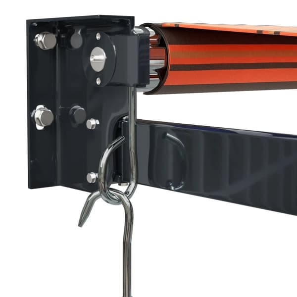 vidaXL foldemarkise 3,5x2,5 m stof og aluminium orange og brun