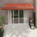 Miniatyrbillede 1 af 9: vidaXL foldemarkise 3,5x2,5 m stof og aluminium orange og brun