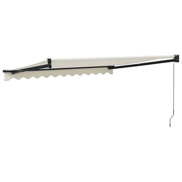 vidaXL Uttrekkbar markise kremhvit 3,5x2,5 m stoff og aluminium
