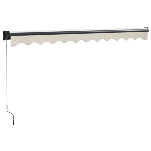 vidaXL Uttrekkbar markise kremhvit 3,5x2,5 m stoff og aluminium
