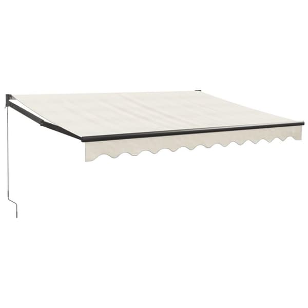 vidaXL foldemarkise manuel betjening 3,5x2,5 m stof aluminium creme