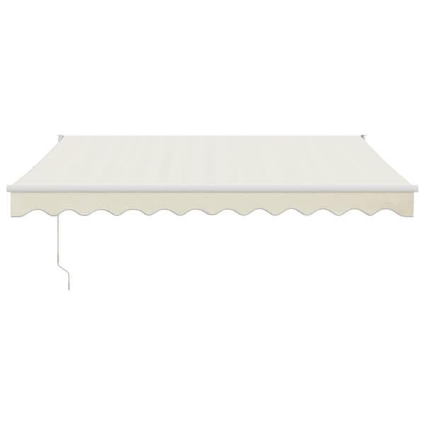 vidaXL Uttrekkbar markise kremhvit 3,5x2,5 m stoff og aluminium