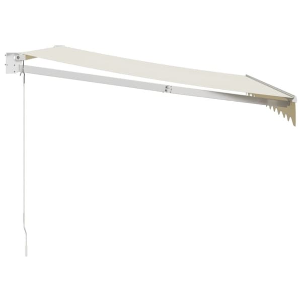 vidaXL Uttrekkbar markise kremhvit 3,5x2,5 m stoff og aluminium