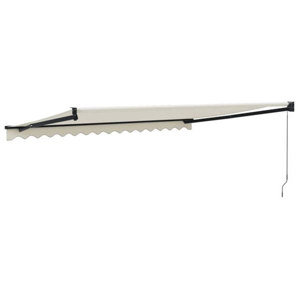 vidaXL foldemarkise manuel betjening 4,5x3 m stof aluminium creme