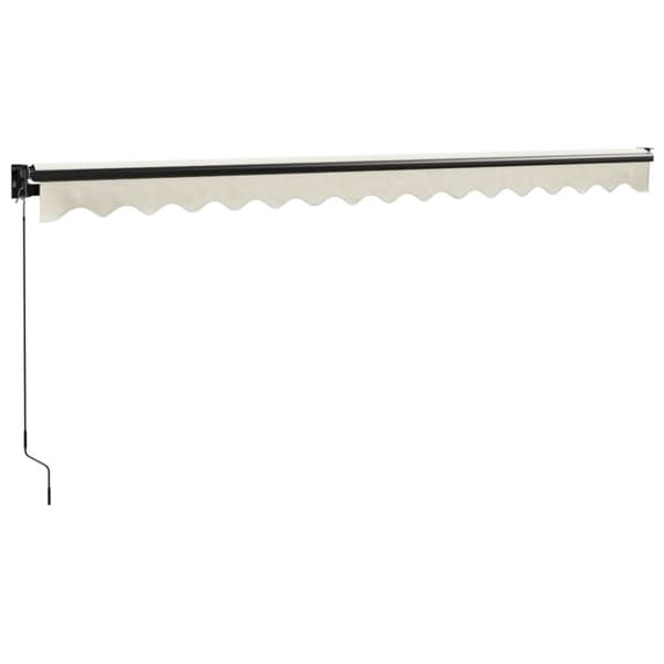 vidaXL foldemarkise manuel betjening 4,5x3 m stof aluminium creme