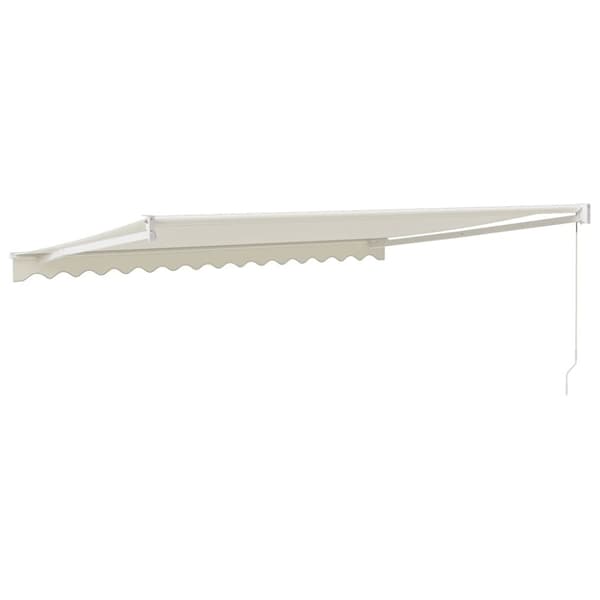 vidaXL foldemarkise manuel betjening 4x3 m stof aluminium creme