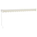 Miniatyrbillede 6 af 9: vidaXL foldemarkise manuel betjening 4x3 m stof aluminium creme