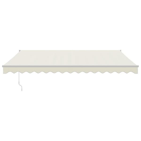 vidaXL Uttrekkbar markise kremhvit 4x3 m stoff og aluminium