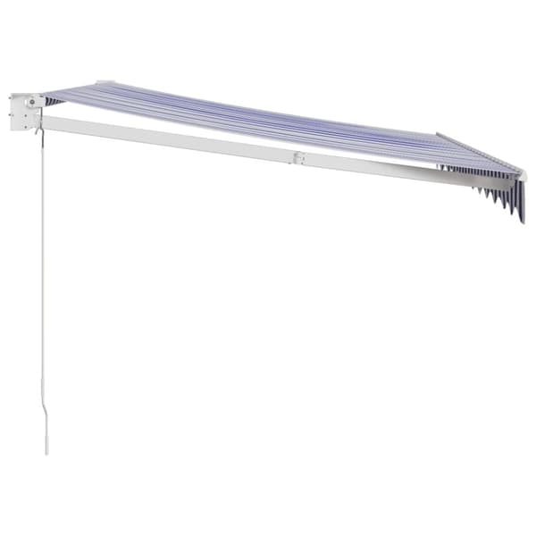 vidaXL Sisäänkelattava markiisi sinivalk. 3,5x2,5 m kangas/alumiini