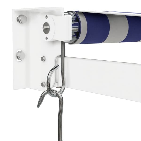 vidaXL Sisäänkelattava markiisi sinivalk. 3,5x2,5 m kangas/alumiini