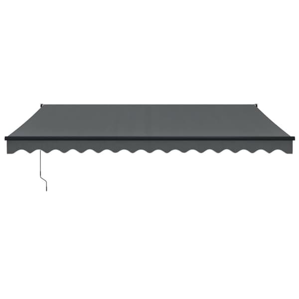 vidaXL Uttrekkbar markise antrasitt 4x3 m stoff og aluminium