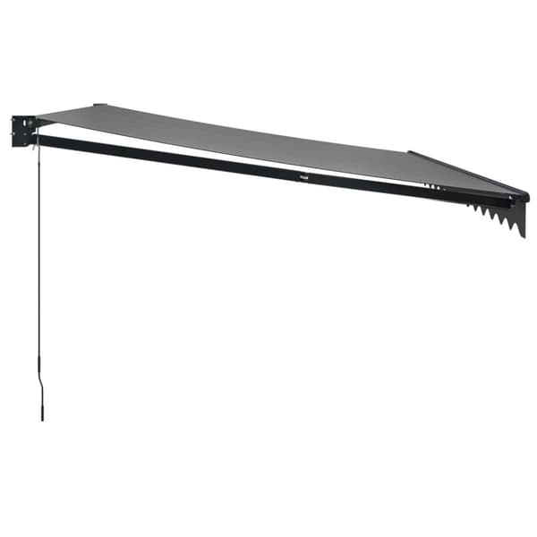 vidaXL Uttrekkbar markise antrasitt 4x3 m stoff og aluminium