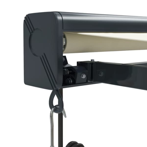 vidaXL Markis infällbar gräddvit 4x3 m tyg&aluminium