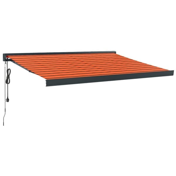 vidaXL Sisäänkelattava markiisi oranssirusk. 3,5x2,5 m kangas/alumiini
