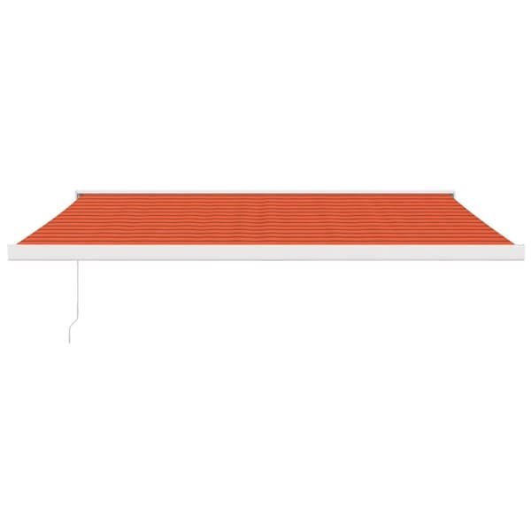 vidaXL Markis infällbar orange och brun 4,5x3 m tyg&aluminium