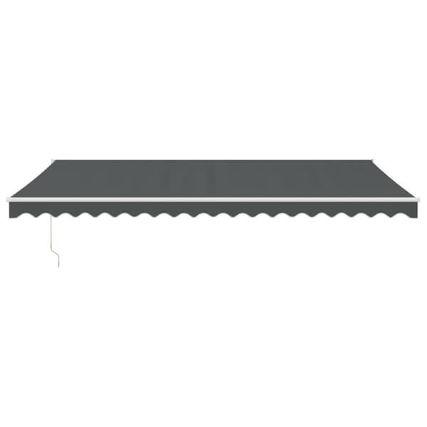 vidaXL Markis infällbar antracit 5x3 m tyg&aluminium