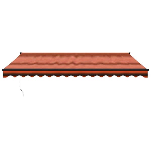 vidaXL Markis infällbar orange och brun 4,5x3 m tyg&aluminium