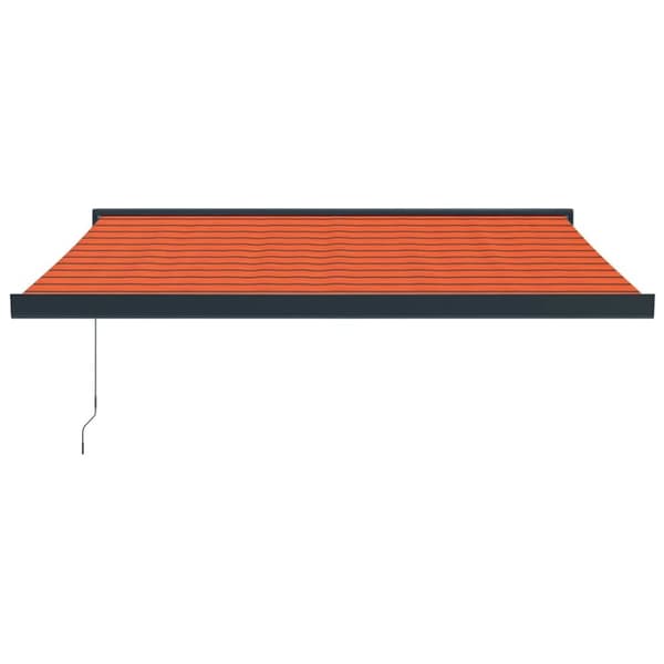 vidaXL Markis infällbar orange och brun 3x2,5 m tyg&aluminium