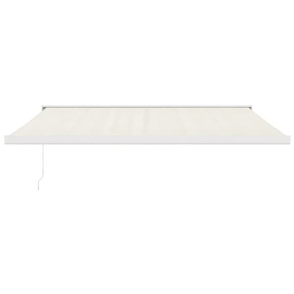 vidaXL foldemarkise 4x3 m stof og aluminium cremefarvet