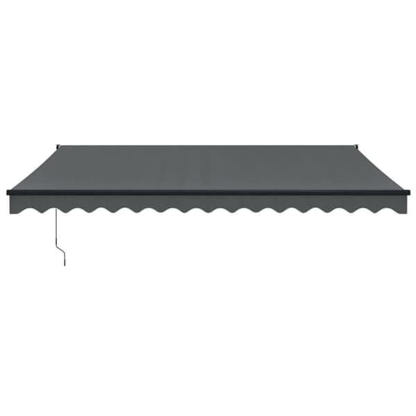 vidaXL Markis infällbar antracit 4,5x3 m tyg&aluminium