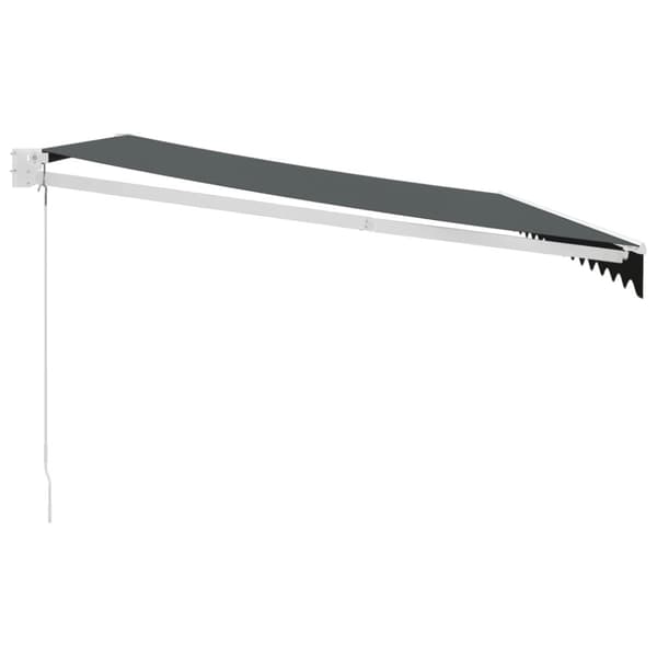 vidaXL Markis infällbar antracit 4x3 m tyg&aluminium