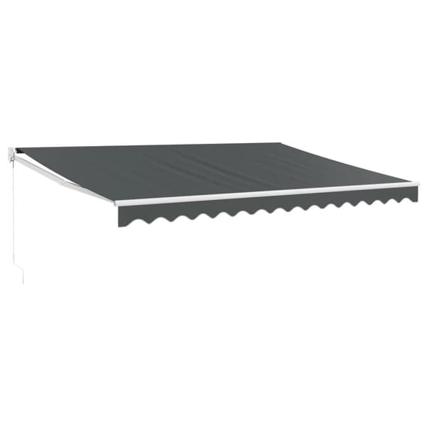 vidaXL Markis infällbar antracit 4x3 m tyg&aluminium