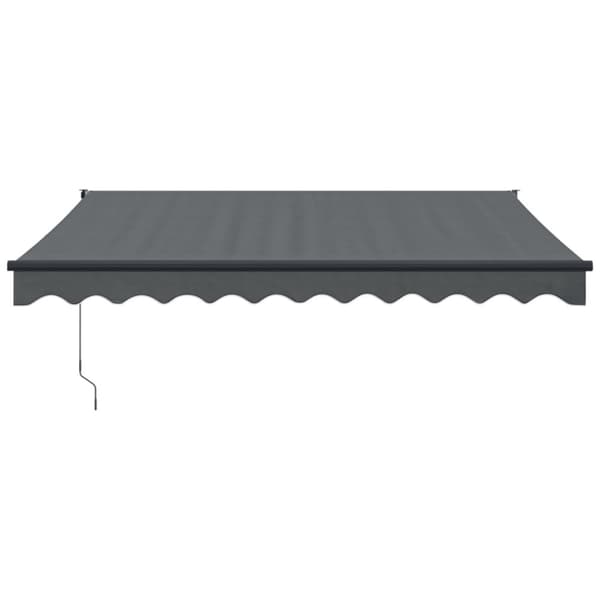 vidaXL Uttrekkbar markise antrasitt 3x2,5 m stoff og aluminium