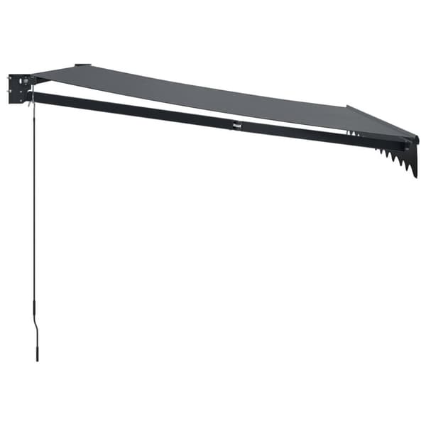 vidaXL Uttrekkbar markise antrasitt 3x2,5 m stoff og aluminium