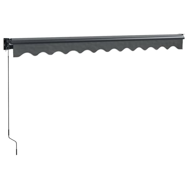 vidaXL Uttrekkbar markise antrasitt 3x2,5 m stoff og aluminium