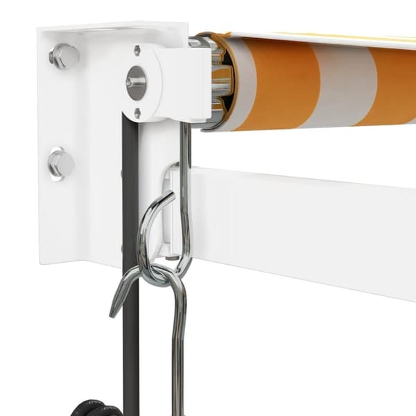 vidaXL Automatisk uttrekkbar markise gul og hvit 3,5x2,5 m