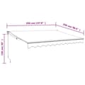 Miniatyrbilde 10 av 10: vidaXL Automatisk uttrekkbar markise gul og hvit 3,5x2,5 m