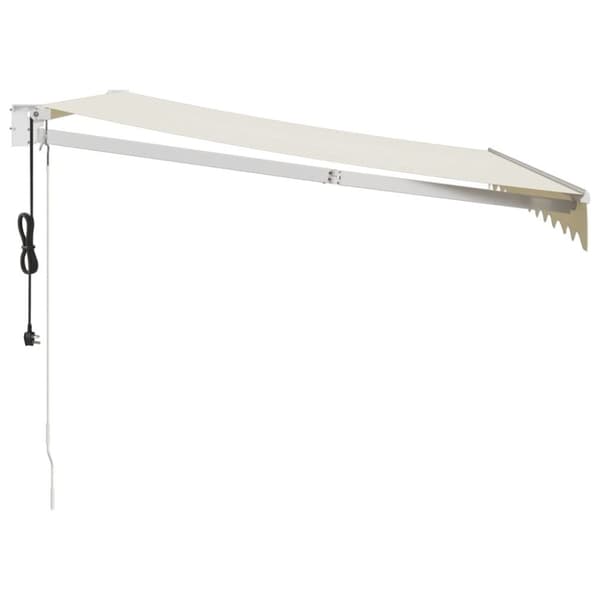 vidaXL Automatisk uttrekkbar markise kremhvit 3,5x2,5 m
