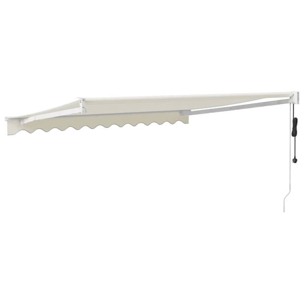 vidaXL Automatisk uttrekkbar markise kremhvit 3,5x2,5 m