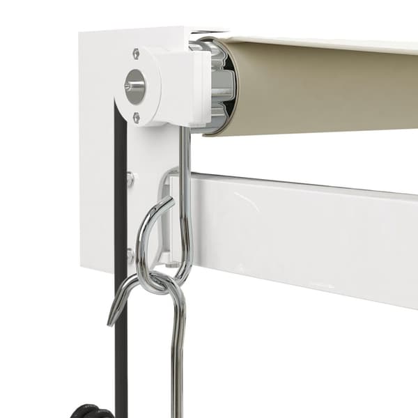 vidaXL Automatisk uttrekkbar markise kremhvit 5x3 m